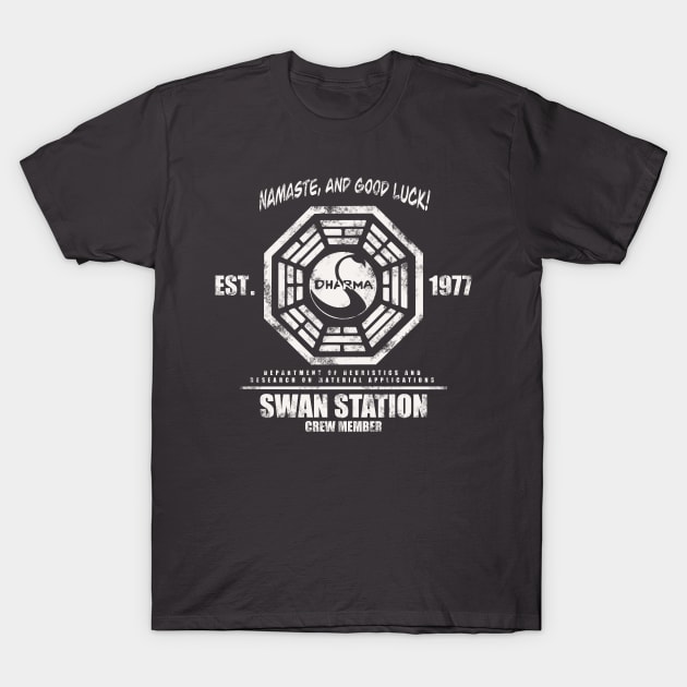 Swan Station Crew Member T-Shirt by JoelHorton